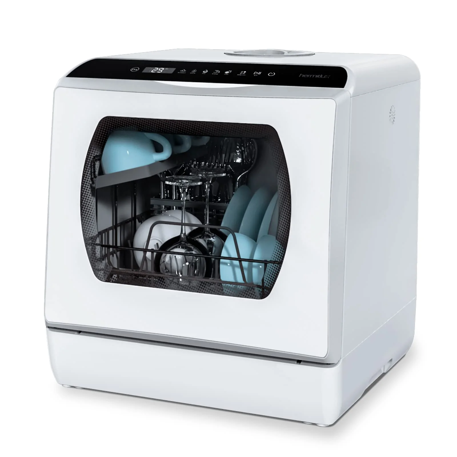 4F4E8059-F6E7-E2AC-4B05-C40F0FFDF36A Hermitlux Countertop Dishwasher With 5-Liter Built-in Water Tank - Image 1